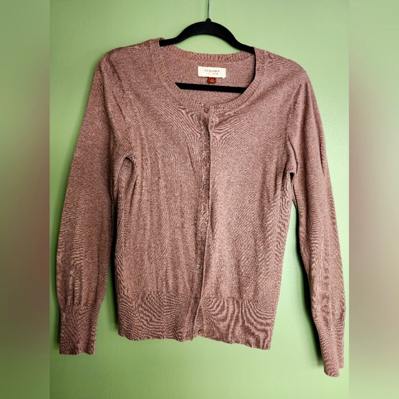 Sonoma knit button-up sweater, brown, medium - Picture 1 of 3